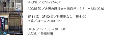 店舗情報 店舗情報