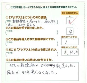 塩素が除去されているから子どもの肌も良くなった。