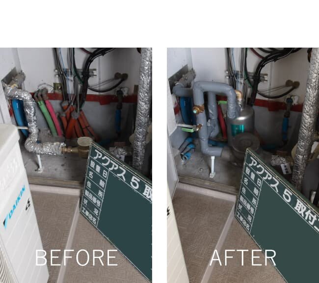 福岡県Tさま邸のマンションに設置したアクアス５のセントラル浄水器