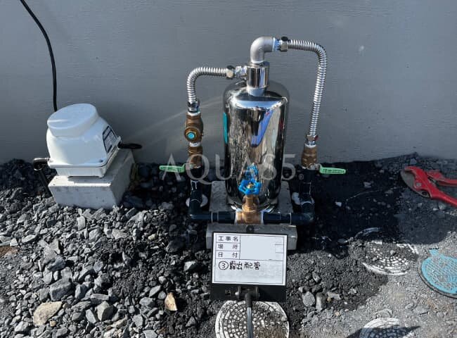 バイパスバルブを設置しアクアス５を接続した状態