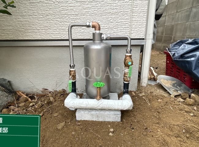 セントラル浄水器アクアス５本体の接続作業