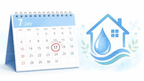 7月17日セントラル浄水器の日に合わせて公開した特集記事のアイキャッチイラスト